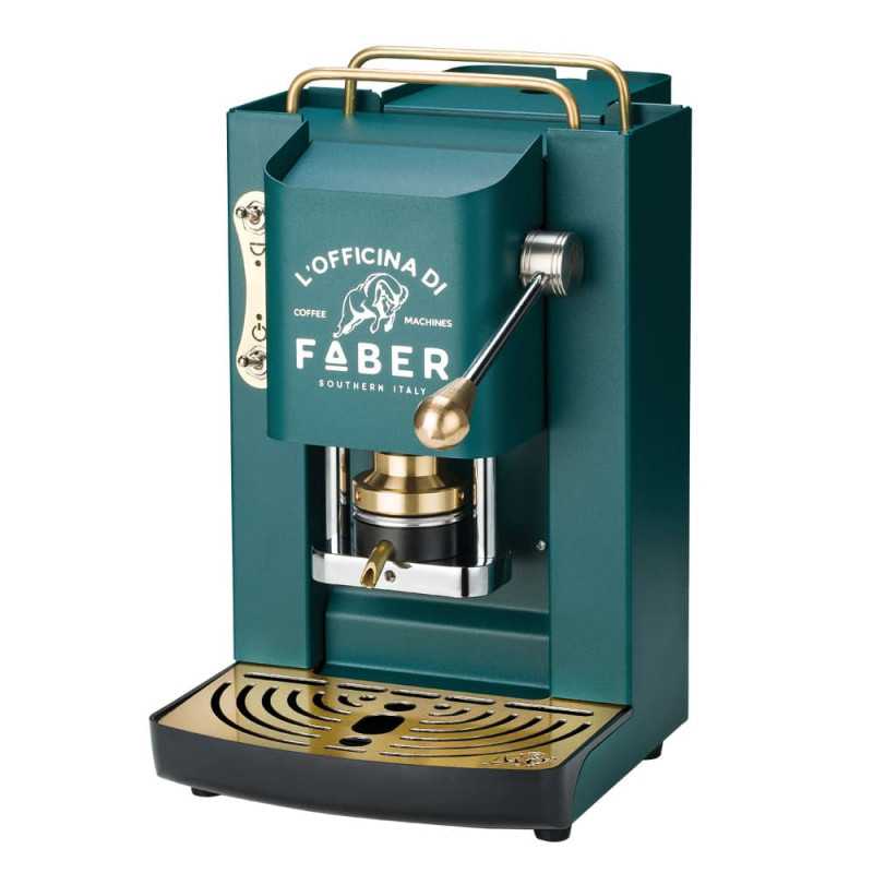 Máquina de café Pro Deluxe verde britanico- dourado Máquina de café Pro Deluxe verde britanico- dourado