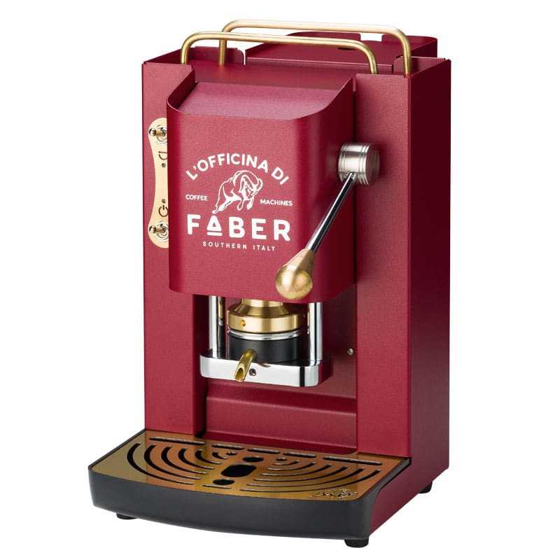 Máquina de café Pro Deluxe vermelho cereja - dourado
