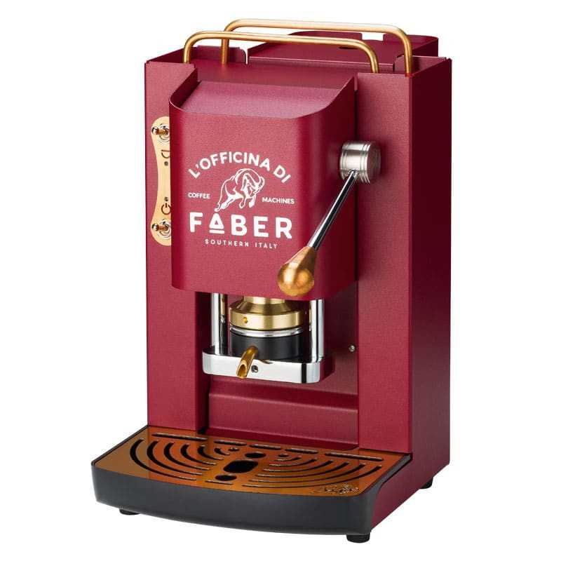 Máquina de café Pro Deluxe vermelho cereja - Dourado ramada