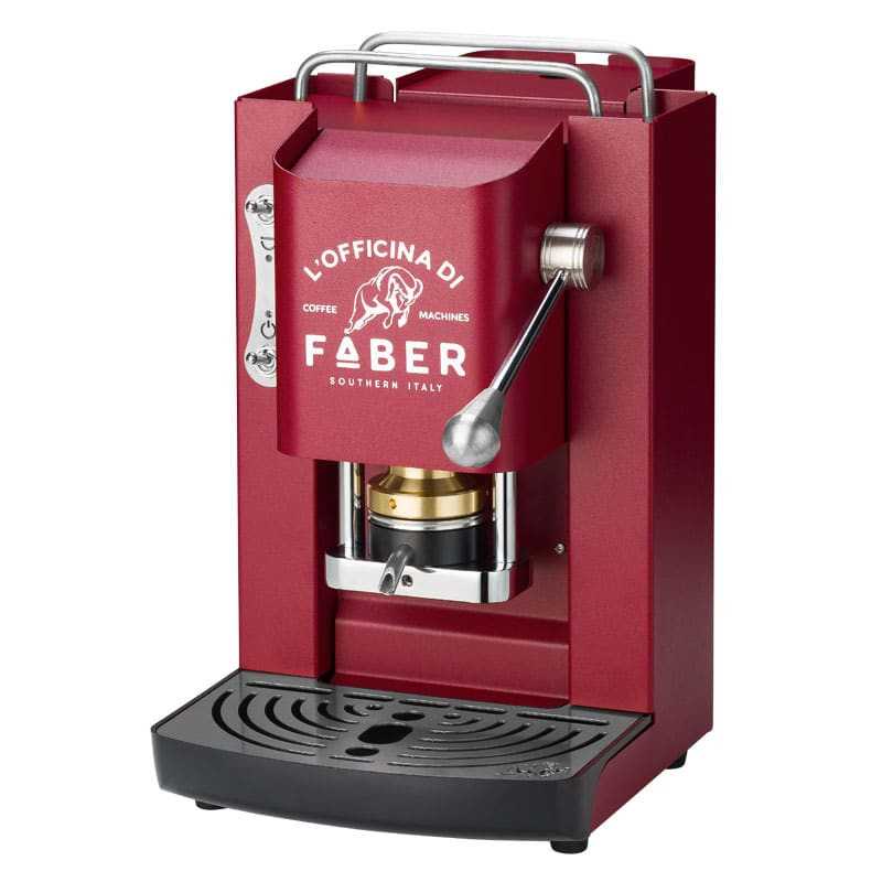 Máquina de café Pro Deluxe vermelho cereja - prateado