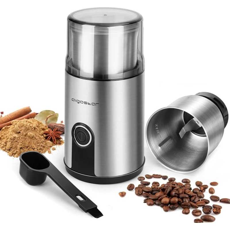 Moinho de café em aço inoxidável 200W 75g