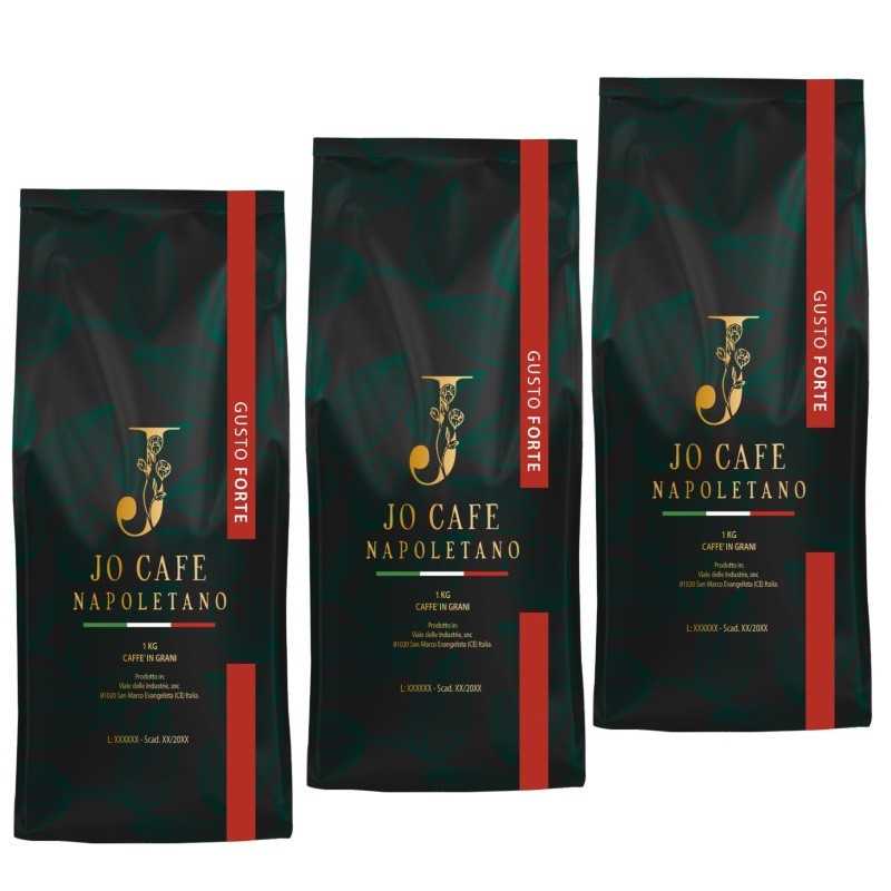 Café em grão Gusto Forte linha bar 3 x 1 kg