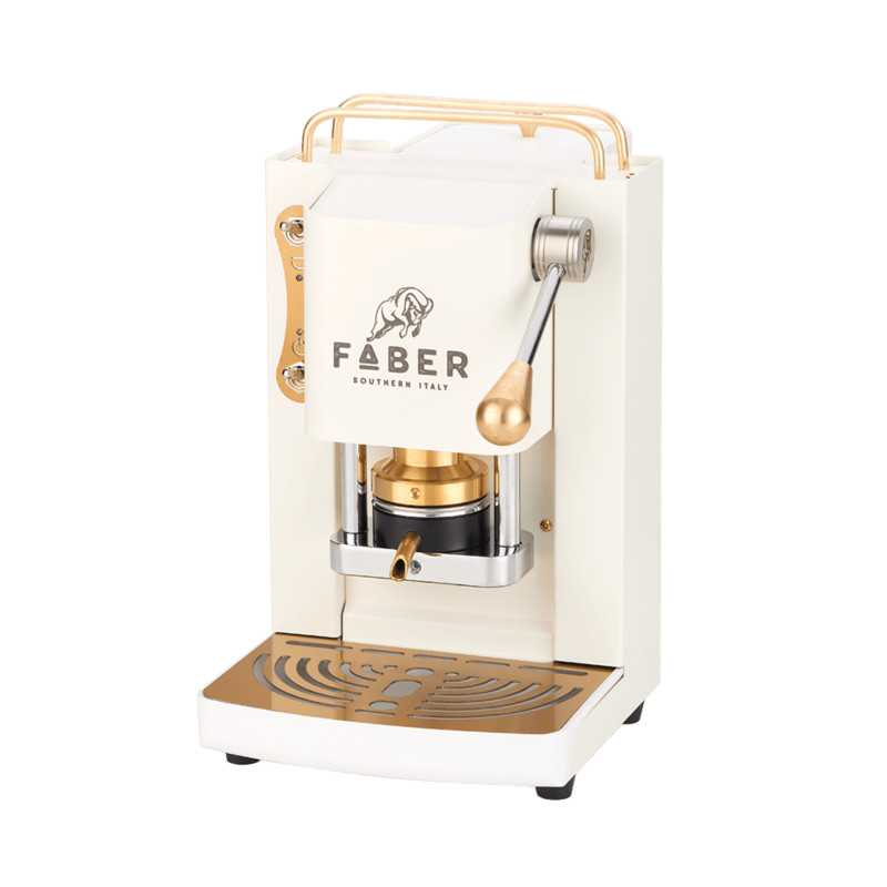 Máquina de café Mini Deluxe Branco puro - dourado
