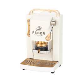 Máquina de café Mini Deluxe Branco puro- dourado