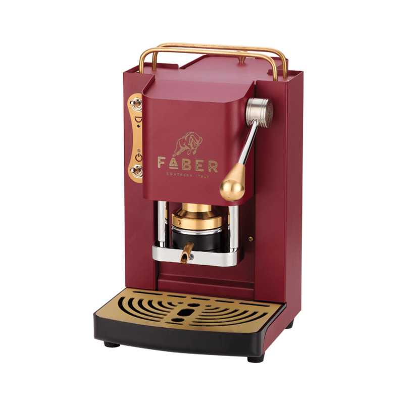 Máquina de café Mini Deluxe vermelho cereja - dourado